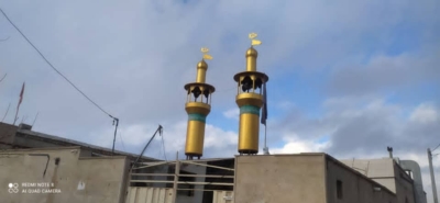 گلدسته های آلومینیوم طلایی طرح رضوی